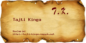 Tajti Kinga névjegykártya